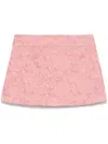 Dolce & Gabbana Embossed Floral High Waist Mini Skirt In Multicolor