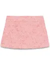 Dolce & Gabbana Minigonna In Broccato In Pink & Purple