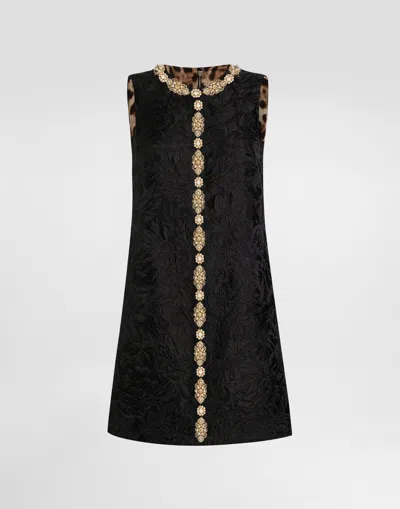 DOLCE & GABBANA BROCADE PEONY DRES