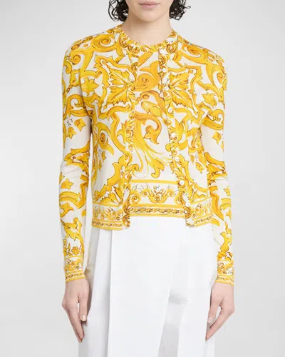 Dolce & Gabbana Majolica Print Cardigan