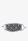 Dolce & Gabbana Brocade Print Poplin Face Mask In Black
