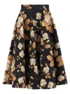 Dolce & Gabbana Brocade Midi Skirt With Structured Waistband In Black