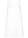 Dolce & Gabbana Brocade Sleeveless Shift Minidress In White