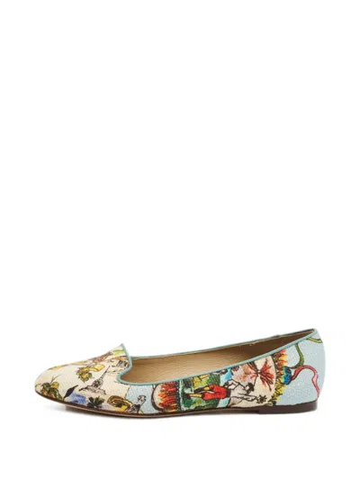 Pre-owned Dolce & Gabbana Brocade Slippers In Neutral
