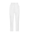 Dolce & Gabbana Brocade Trousers In White