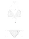 Dolce & Gabbana Broderie Anglaise Triangle Bikini In White