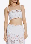 Dolce & Gabbana Broderie Anglaise Bralette Top In White