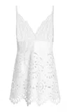 Dolce & Gabbana Cotton Minidress With Straps And Cut-out Detailing In White