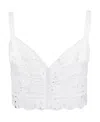 Dolce & Gabbana Broderie-anglaise Crop Top In White