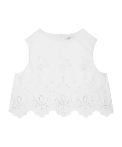Dolce & Gabbana Kids' Broderie Anglaise Top In White