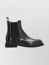 Dolce & Gabbana Brogue Chelsea Boots Featuring Round Toeline In Black
