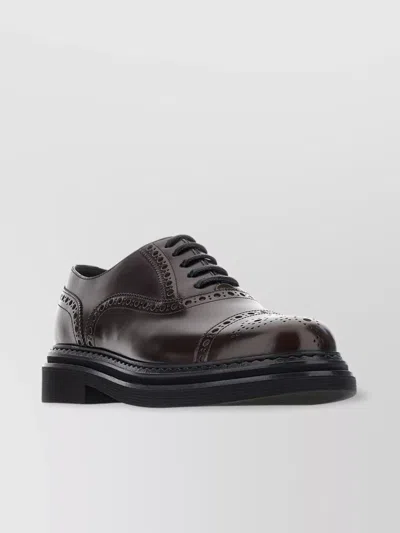 Dolce & Gabbana Brogue Leather Lace-up Shoes