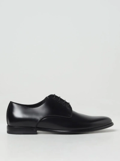 Dolce & Gabbana Black Leather Lace Up Mens Formal Derby Mens Shoes