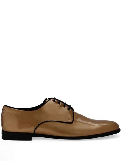 Dolce & Gabbana Bronze Derby Shoes In Multicolor