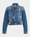 Dolce & Gabbana Embellished Denim Jacket In Blue