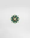 Dolce & Gabbana Brooch With Rhinestones In Green