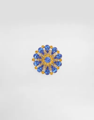 Dolce & Gabbana Brooch With Rhinestones In Multi