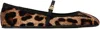 Dolce & Gabbana Multicolor Ballerinas In Cotton And Viscose With Leopard Print Women In Hy13m Leo New