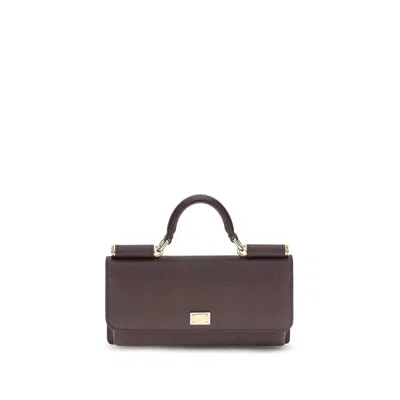 Dolce & Gabbana Brown Calf Leather Bos Taurus Shoulder Bag