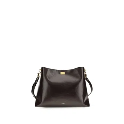 Dolce & Gabbana Brown Calf Leather Bos Taurus Shoulder Women's Bag