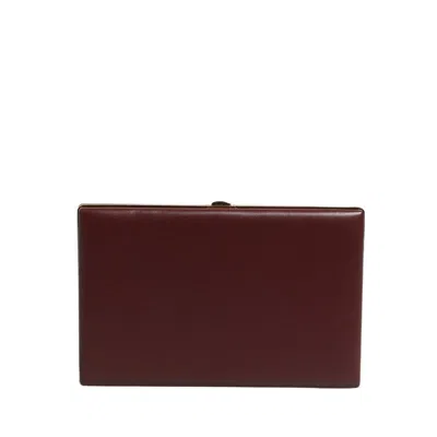 Dolce & Gabbana Brown Calfskin Leather Clutch Evening Women Purse Bag Calf In ["brown"]