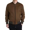 Dolce & Gabbana Brown Cashmere Full Zip Bomber Men Jacket
