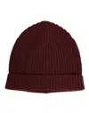 Dolce & Gabbana Brown Cashmere Knitted Beanie Capello Men One Size Hat In Burgundy