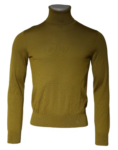 Pre-owned Dolce & Gabbana Brown Cashmere Turtleneck Pullover Men's Sweater ()