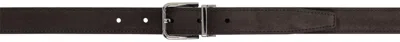 Dolce & Gabbana Brown Cintura No Logo Belt In Ebano 1