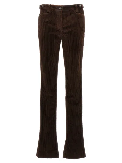 DOLCE & GABBANA BROWN CORDUROY PANTS