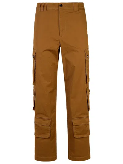 Dolce & Gabbana Brown Cotton Cargo Trousers