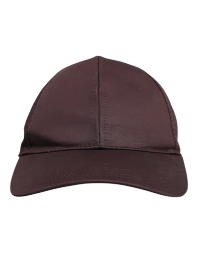 Dolce & Gabbana Brown Cotton Dg Crown 6 Panels Baseball Cap