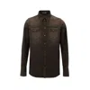 Dolce & Gabbana Shirt In Denim Brown Delave  In Brown