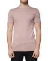 Dolce & Gabbana Brown Cotton Short Sleeves Round Neck T-shirt In Brown