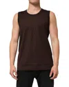 Dolce & Gabbana Brown Cotton Sleeveless Underwear Men Tank Top In Brown