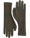 Dolce & Gabbana Brown Cotton Stretch Wrist Length Gloves In Multi