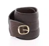 Dolce & Gabbana Brown D&g Leather Linnen Logo Women's Belt In Brown