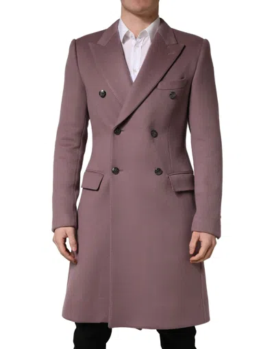 Pre-owned Dolce & Gabbana Brown Double Breasted Men Trench Coat Men's Jacket ()
