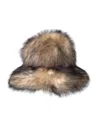 Dolce & Gabbana Brown Faux Fur Modacrylic Fedora Hat In Brown