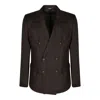 Dolce & Gabbana Brown Flax Cotton Jackets In Brown