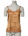 Dolce & Gabbana Brown Floral Lace Silk Satin Tank Lingerie Underwear In Brown