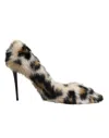 Dolce & Gabbana Brown Fur Leopard High Heels Pumps Shoes In Multi