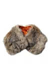 Dolce & Gabbana Brown Fur Shoulder Collar Neck Wrap Women's Scarf In Brown