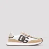 Dolce & Gabbana Dragon' Beige Suede Blend Sneakers In Brown