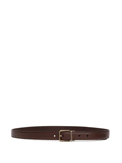 Dolce & Gabbana Brown Leather Belt .