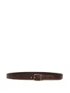 Dolce & Gabbana Man Belt Chocolate Brown Size 34 Calfskin In Marrone