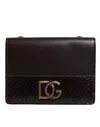 Dolce & Gabbana Brown Leather Bifold Dg Logo Cardholder Sling Strap Wallet