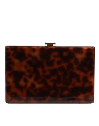 Pre-owned Dolce & Gabbana Brown Leather Clutch Evening Crossbody Women's Bag ()