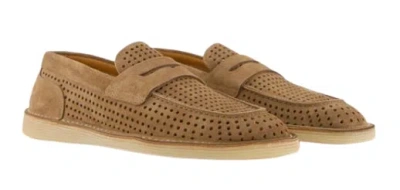Dolce & Gabbana Brown Leather Flat Shoes