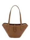 Dolce & Gabbana Brown Shoulder Bag With Two Top Handles And Buckle Closure On The Front In Leather Woman